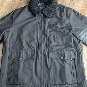 New Calvin Klein Men's Jacket w/Sherpa-Fleece